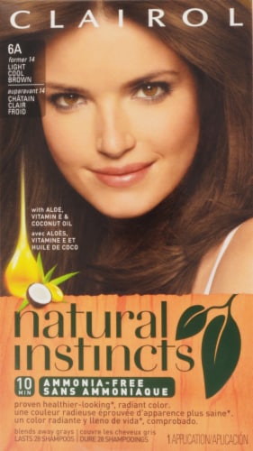 Clairol Natural Instincts Tweed Light Ash Brown 6a Hair Color Perspective: front