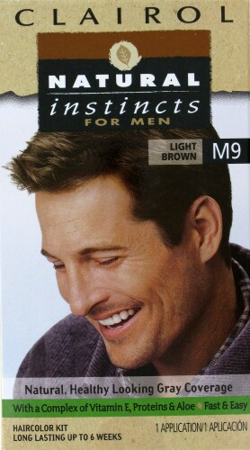 Clairol Natural Instincts For Men Light Brown M9  Hair Color Perspective: front
