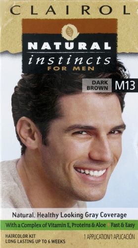 Clairol Natural Instincts For Men Dark Brown M13 Hair Color, 1 Count - City  Market
