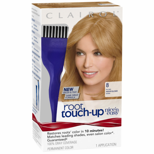 Clairol Nice 'n Easy Root Touch-Up 8 Medium Blonde Hair Color Kit Perspective: front
