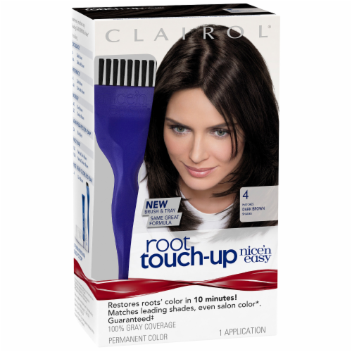 Clairol Nice 'n Easy Root Touch up Dark Brown 4 Hair Color Perspective: front