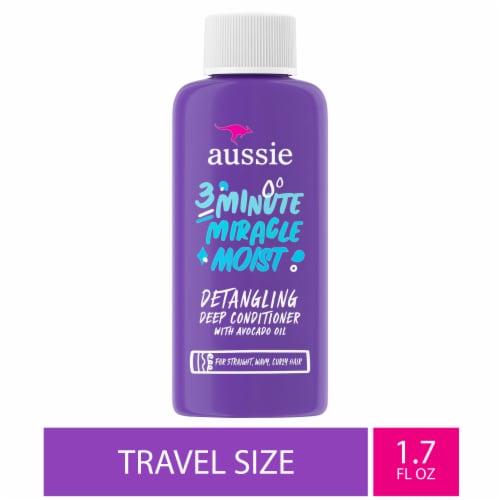 Aussie 3 Minute Miracle Moist Deep Conditioner with Avocado Oil Paraben and Sulfate Free Travel Size Perspective: front