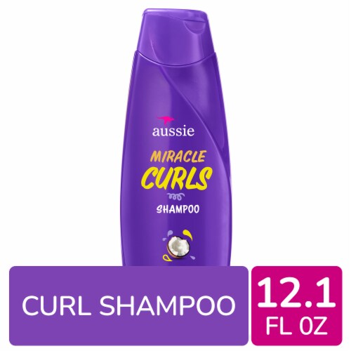 Aussie Miracle Curls Shampoo with Coconut Oil Paraben Free Perspective: front