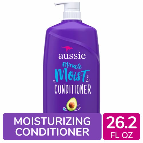 Aussie Miracle Moist with Avocado & Jojoba Oil Paraben Free Conditioner Perspective: front