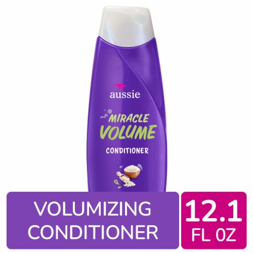 Aussie Miracle Volume Conditioner with Plum and Bamboo Paraben Free for Fine Hair Perspective: front