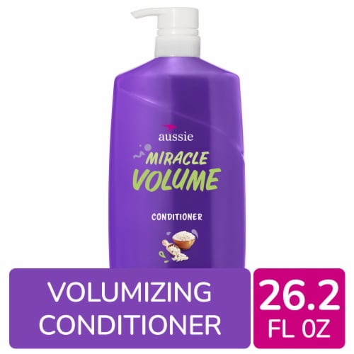 Aussie Miracle Volume with Plum & Bamboo Paraben Free Conditioner Perspective: front