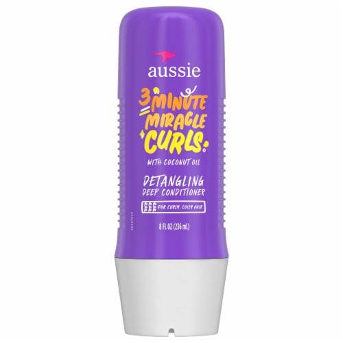 Aussie 3 Minute Miracle Curls Detangling Deep Conditioner Treatment Perspective: front