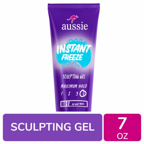 Aussie Instant Freeze Sculpting Gel for Curly Straight Wavy Hair Perspective: front