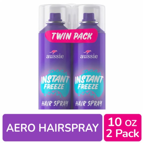 Aussie Instant Freeze Hair Spray for Curly Hair, Straight Hair, and Wavy Hair Perspective: front