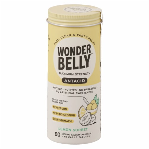 Wonderbelly™ Maximum Strength Lemon Sorbet Antacid Perspective: front