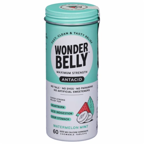 Wonderbelly™ Maximum Strength Watermelon Mint Antacids Perspective: front
