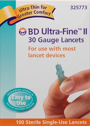 BD Ultra Fine 30 Lancets Perspective: front