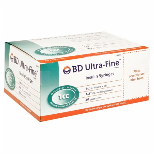 BD Ultra-Fine 1cc Syringes Perspective: front