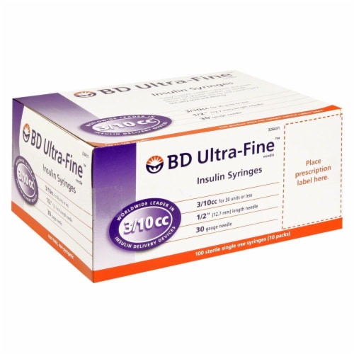 BD Ultra-Fine .3cc Syringes Perspective: front