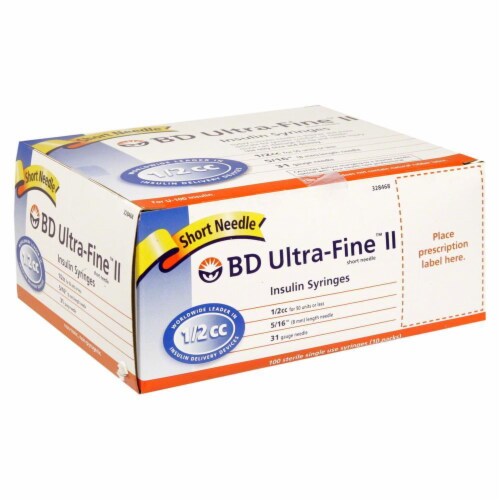 BD Ultra-Fine .5cc Short Syringes Perspective: front