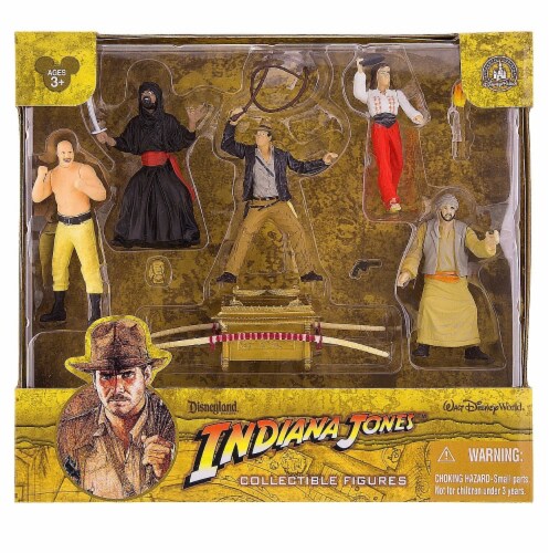 Disney Parks Indiana Jones 10 Pieces Figure Cake Topper Playset New With Box Perspective: front