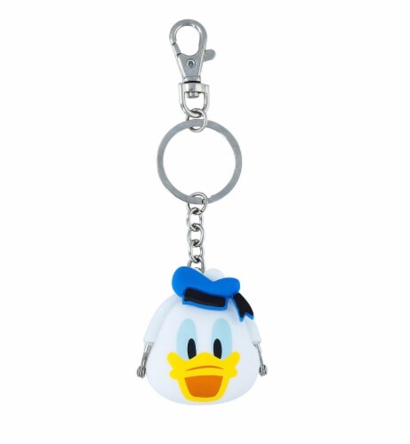 Disney Parks Donald Duck Coin Purse Silicone Keychain New With