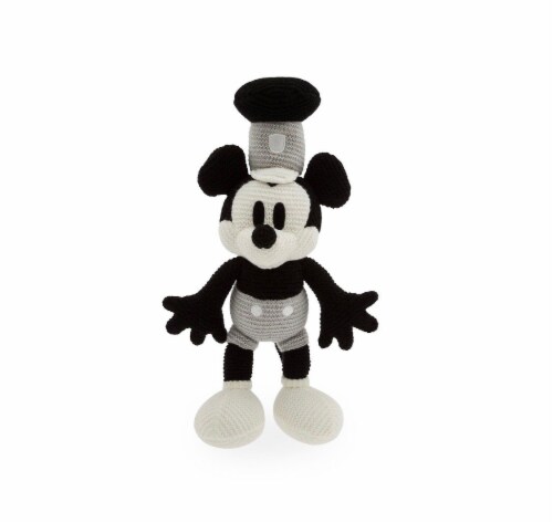 Disney Parks Steamboat Mickey Mouse Knit 11 Inc Plush New With Tag Perspective: front