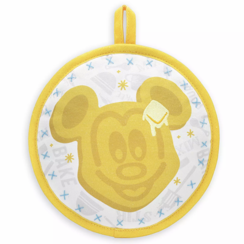 Disney Parks Mickey Mouse Waffle Round Pot Holder Oven Mitt New With Tags Perspective: front