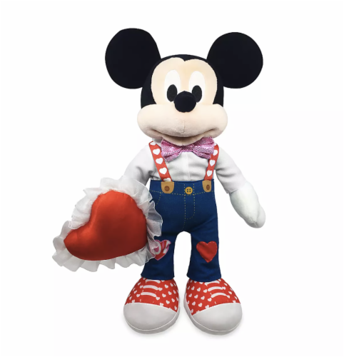 Disney Store 2021 Mickey Valentine's Day Medium Plush New With Tag Perspective: front
