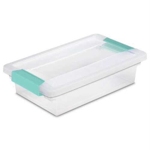 Sterilite Small Clip Box Clear Storage Tote Container with Latching Lid 24 Pack