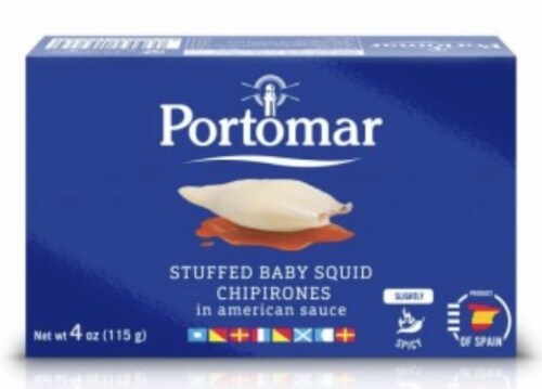Portomar Stuffed Baby Squid in Chipirones Perspective: front