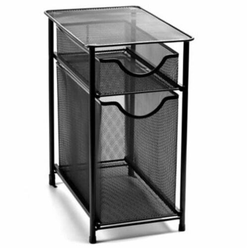 Squared Away™ 2Tier Metal Mesh Drawer in Black, 2 Tier Harris Teeter
