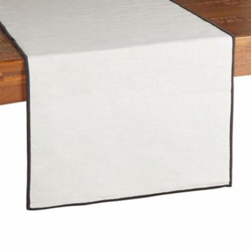 Studio 3B™ Merrowed Linen Blend 72-Inch Table Runner in White, 72 in ...