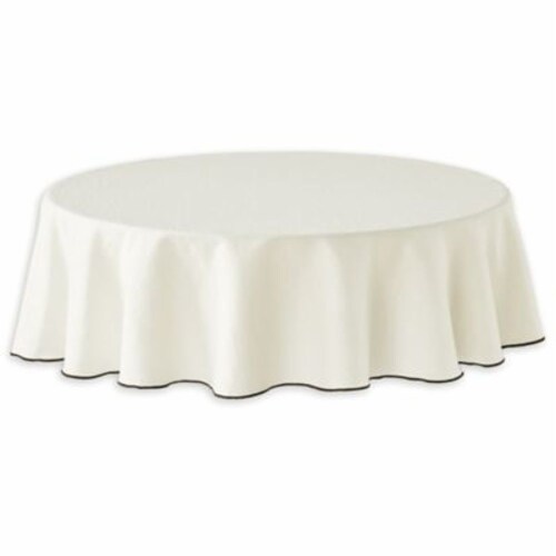 Studio 3B™ Merrowed Linen Blend 70-Inch Round Tablecloth in White, 1 ...
