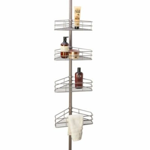 Simply Essential™ 4-Tier Tension Pole Shower Caddy - Brushed Nickel, 1 ct - Kroger