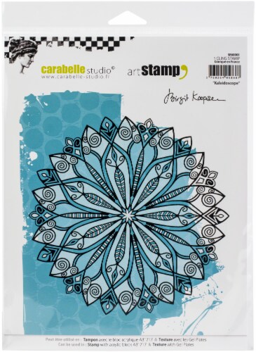 Carabelle Studio Cling Stamp Round 6" By Birgit Koopsen-Kaleidoscope Perspective: front