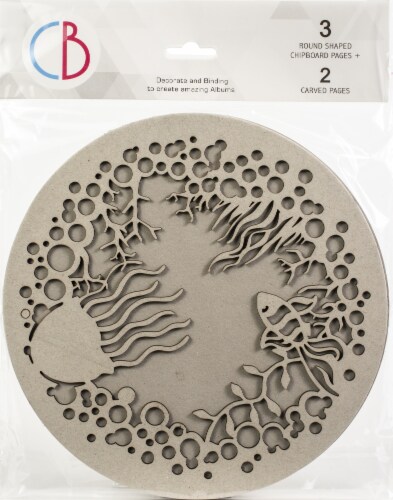Ciao Bella Album Binding Art Shaped & Carved Pages 5/Pkg-Under The Ocean, 8.625 Perspective: front