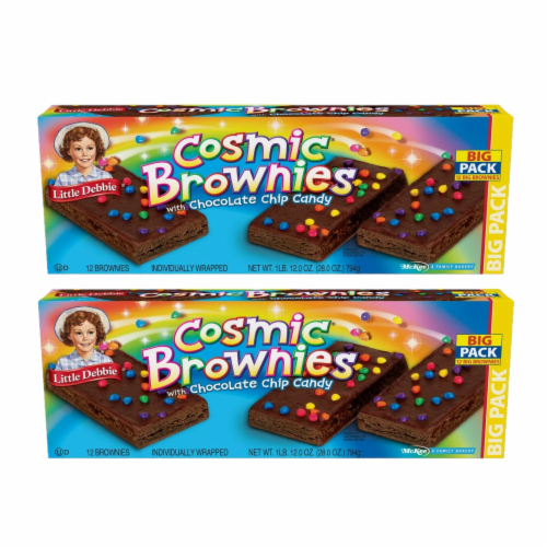 Little Debbie Big Packs 2 Boxes of Snack Cakes & Pastries (Cosmic Brownies) Perspective: front
