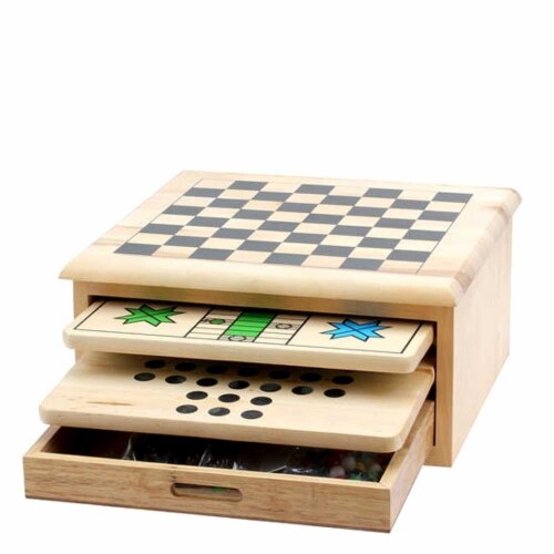 Board Games with 10in1 Wooden Game Set, 1 unit Fred Meyer