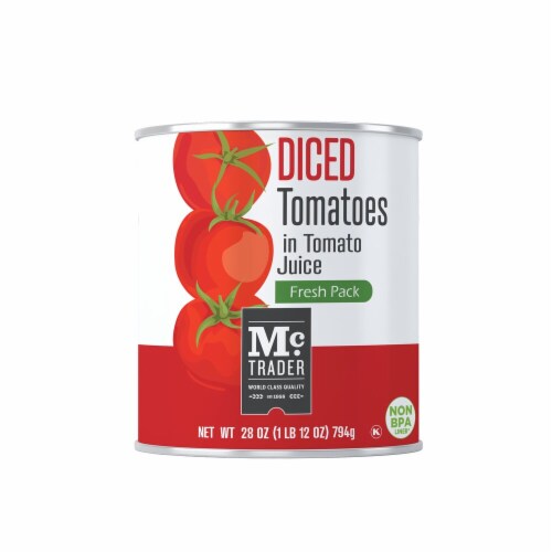 MC Trader Diced Tomatoes in Tomato Juice Perspective: front