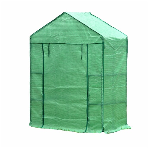 Genesis Portable Walk In Greenhouse with Heavy Duty Opaque Cover Perspective: front