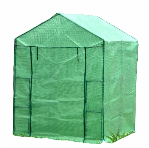 Genesis Portable Walk In Greenhouse with Heavy Duty Opaque Cover Perspective: front