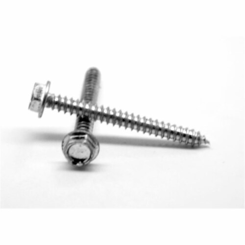ASMC Industrial No.12-14 x 0.75 Hex Washer Head Type AB Sheet Metal Screw, 18-8 Stainless Ste Perspective: front
