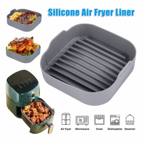 Air Fryer Silicone Pot Basket Safe Oven Baking Tray Accessories Liners  Non-Stick