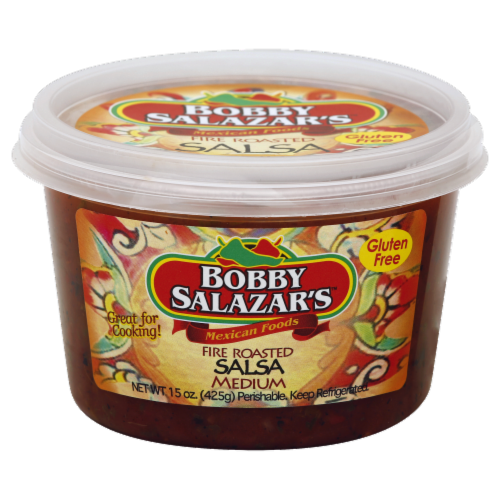 Bobby Salazar's Fire Roasted Medium Salsa Perspective: front
