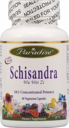 Paradise Herbs Schisandra Vegetarian Capsules 250 mg Perspective: front