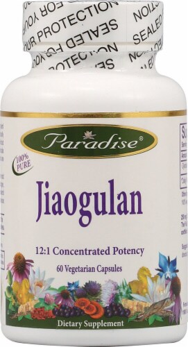 Paradise Herbs Jiaogulan Vegetarian Capsules Perspective: front