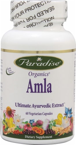 Paradise Herbs Organics Amla Vegetarian Capsules Perspective: front