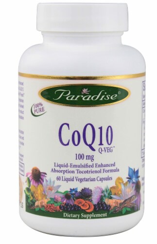 Paradise Herbs CoQ10 Q VEG Liquid Vegetarian Capsules 100 mg 60 ct Harris Teeter