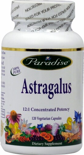 Paradise Herbs Astragalus Vegetarian Capsules Perspective: front