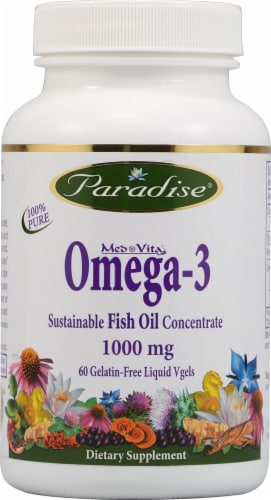 Paradise Herbs Omega-3 Gelatin Free Liquid Vgels 1000 mg, 60 ct - Kroger