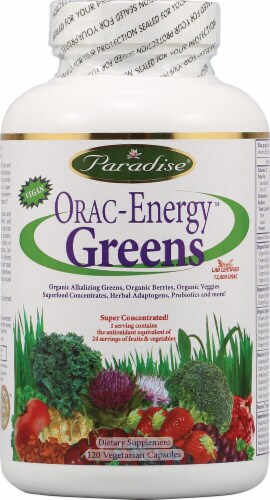 Paradise Herbs  Orac Energy Greens Perspective: front