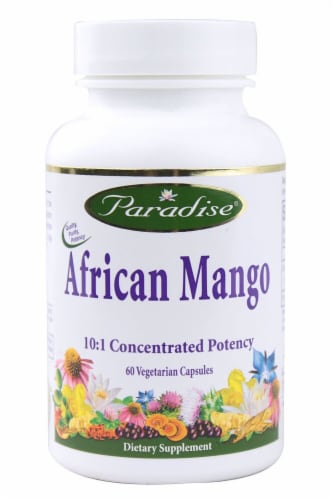 Paradise Herbs African Mango Vegetarian Capsules Perspective: front