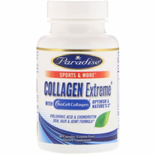 Paradise Herbs Sports & More Collagen Extreme Vegetarian Capsules Perspective: front