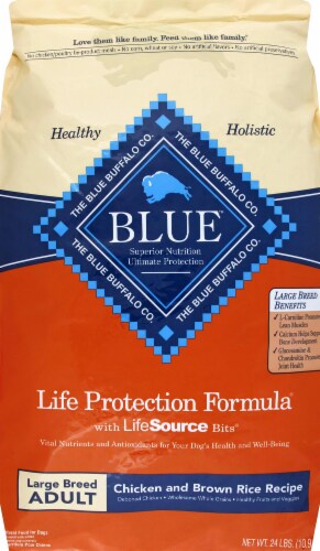 Blue Buffalo Adult Dry Dog Food Chicken and Brown Rice 24 Lbs